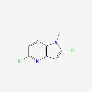 molecular formula C8H6Cl2N2 B8242288 2,5-dichloro-1-methyl-1H-pyrrolo[3,2-b]pyridine 