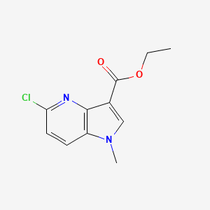 molecular formula C11H11ClN2O2 B8242296 ethyl 5-chloro-1-methyl-1H-pyrrolo[3,2-b]pyridine-3-carboxylate 