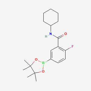 N-Cyclohexyl-2-fluoro-5-(4,4,5,5-tetramethyl-1,3,2-dioxaborolan-2-yl)benzamide