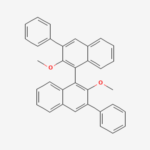 molecular formula C34H26O2 B8242348 (R)-2,2'-Dimethoxy-3,3'-diphenyl-1,1'-binaphthalene CAS No. 220204-01-3