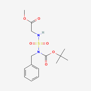molecular formula C15H22N2O6S B8242353 Methyl 2-[[benzyl-[(2-methylpropan-2-yl)oxycarbonyl]sulfamoyl]amino]acetate 