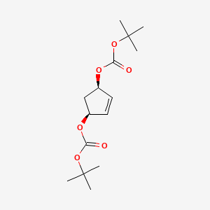 molecular formula C15H24O6 B8242370 (3S)-3beta,5beta-Bis(tert-butoxycarbonyloxy)-1-cyclopentene 