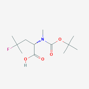 molecular formula C12H22FNO4 B8242399 (S)-2-((tert-Butoxycarbonyl)(methyl)amino)-4-fluoro-4-methylpentanoic acid 