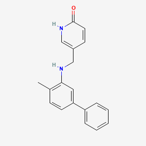 molecular formula C19H18N2O B8242431 5-(((4-Methyl-[1,1'-biphenyl]-3-YL)amino)methyl)pyridin-2(1H)-one 