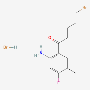 1-(2-Amino-4-fluoro-5-methylphenyl)-5-bromopentan-1-one hydrobromide