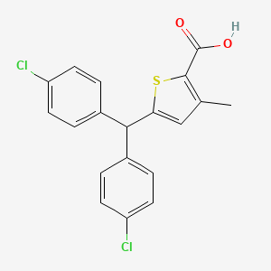 5-(Bis(4-chlorophenyl)methyl)-3-methylthiophene-2-carboxylic acid