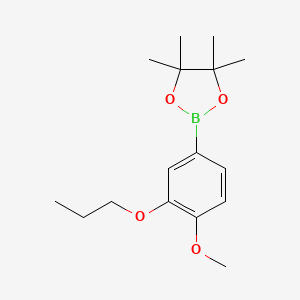 molecular formula C16H25BO4 B8242467 2-(4-Methoxy-3-propoxyphenyl)-4,4,5,5-tetramethyl-1,3,2-dioxaborolane 