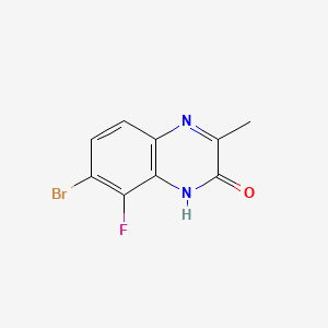 molecular formula C9H6BrFN2O B8242479 7-Bromo-8-fluoro-3-methylquinoxalin-2(1H)-one 