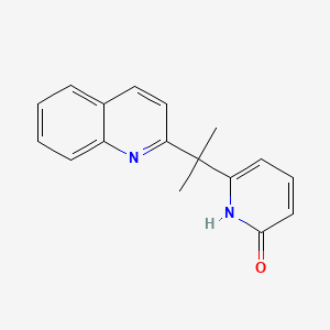 molecular formula C17H16N2O B8242506 6-(2-(Quinolin-2-yl)propan-2-yl)pyridin-2(1H)-one 