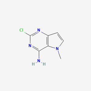 molecular formula C7H7ClN4 B8242519 2-Chloro-5-methyl-5H-pyrrolo[3,2-d]pyrimidin-4-amine 