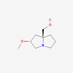 molecular formula C9H17NO2 B8242540 [rel-(2R,8S)-2-methoxy-1,2,3,5,6,7-hexahydropyrrolizin-8-yl]methanol 