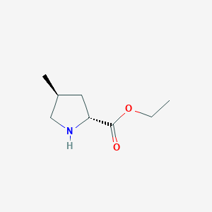 molecular formula C8H15NO2 B8242562 (2S,4R)-ethyl 4-methylpyrrolidine-2-carboxylate 