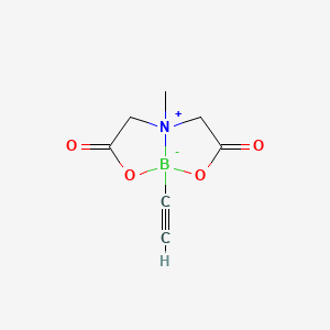 molecular formula C7H8BNO4 B8242569 1-Ethynyl-5-methyl-2,8-dioxa-5-azonia-1-boranuidabicyclo[3.3.0]octane-3,7-dione 