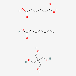 2,2-Bis(hydroxymethyl)propane-1,3-diol;heptanoic acid;hexanedioic acid