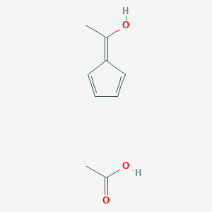 molecular formula C9H12O3 B8242579 Acetic acid--1-(cyclopenta-2,4-dien-1-ylidene)ethan-1-ol (1/1) 