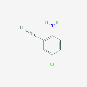 molecular formula C8H6ClN B8242597 4-氯-2-乙炔基苯胺 