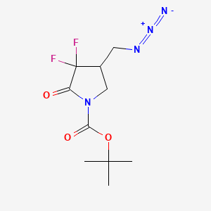 molecular formula C10H14F2N4O3 B8242605 Tert-butyl 4-(azidomethyl)-3,3-difluoro-2-oxopyrrolidine-1-carboxylate 
