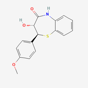 molecular formula C16H15NO3S B8242632 Diltiazem Trans-(-)-Hydroxy Lactam 