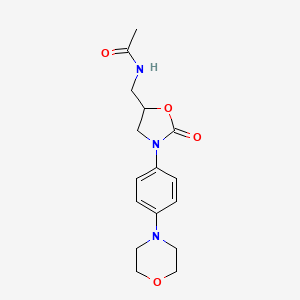 molecular formula C16H21N3O4 B8242648 N-[[(5S)-3-[4-(4-Morpholinyl)phenyl]-2-oxo-5-oxazolidinyl]methyl]acetamide 