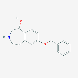 molecular formula C17H19NO2 B8242650 7-(苯甲氧基)-2,3,4,5-四氢-1H-苯并[d]氮杂菲-1-醇 