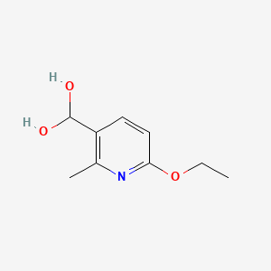 molecular formula C9H13NO3 B8242697 (6-Ethoxy-2-methylpyridin-3-yl)methanediol 