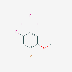 molecular formula C8H5BrF4O B8242732 1-Bromo-5-fluoro-2-methoxy-4-(trifluoromethyl)benzene 