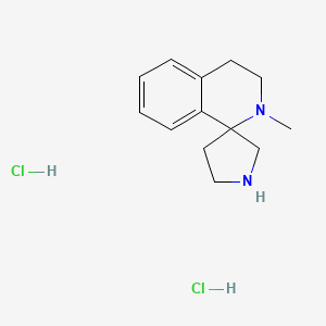 molecular formula C13H20Cl2N2 B8242741 2-Methylspiro[3,4-dihydroisoquinoline-1,3'-pyrrolidine];dihydrochloride 