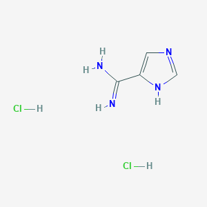 molecular formula C4H8Cl2N4 B8242742 1H-imidazole-5-carboximidamide;dihydrochloride 