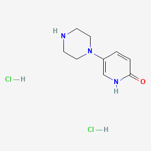 molecular formula C9H15Cl2N3O B8242757 5-piperazin-1-yl-1H-pyridin-2-one;dihydrochloride 
