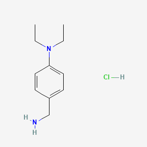 molecular formula C11H19ClN2 B8242765 4-(aminomethyl)-N,N-diethylaniline;hydrochloride 