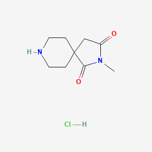 molecular formula C9H15ClN2O2 B8242781 2-Methyl-2,8-diazaspiro[4.5]decane-1,3-dione;hydrochloride 