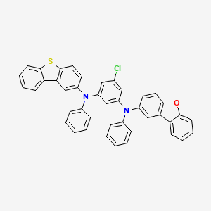 molecular formula C42H27ClN2OS B8242832 5-Chloro-N1-(dibenzo[b,d]furan-2-yl)-N3-(dibenzo[b,d]thiophen-2-yl)-N1,N3-diphenylbenzene-1,3-diamine 