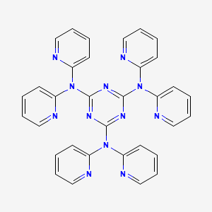 molecular formula C33H24N12 B8242862 N2,N2,N4,N4,N6,N6-六(吡啶-2-基)-1,3,5-三嗪-2,4,6-三胺 