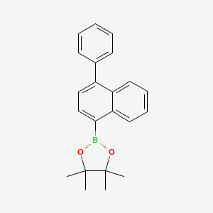 molecular formula C22H23BO2 B8242867 4,4,5,5-Tetramethyl-2-(4-phenylnaphthalen-1-yl)-1,3,2-dioxaborolane 