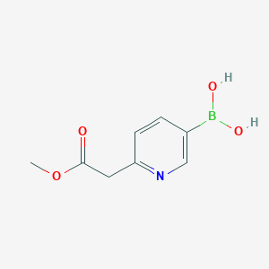 molecular formula C8H10BNO4 B8242902 (6-(2-Methoxy-2-oxoethyl)pyridin-3-yl)boronic acid 