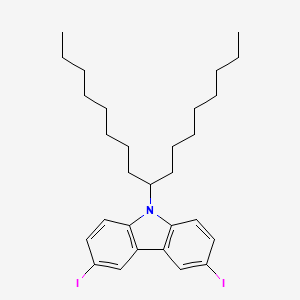 molecular formula C29H41I2N B8242905 9-(Heptadecan-9-yl)-3,6-diiodo-9H-carbazole 