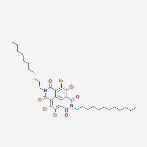 molecular formula C38H50Br4N2O4 B8242909 4,5,9,10-Tetrabromo-2,7-didodecylbenzo[lmn][3,8]phenanthroline-1,3,6,8(2H,7H)-tetraone 