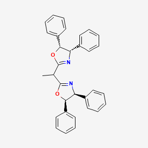 molecular formula C32H28N2O2 B8242934 (4S,4'S,5R,5'R)-2,2'-(Ethane-1,1-diyl)bis(4,5-diphenyl-4,5-dihydrooxazole) 
