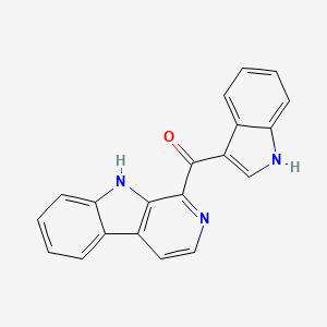 molecular formula C20H13N3O B8242947 (1H-吲哚-3-基)(9H-吡啶并[3,4-b]吲哚-1-基)甲酮 