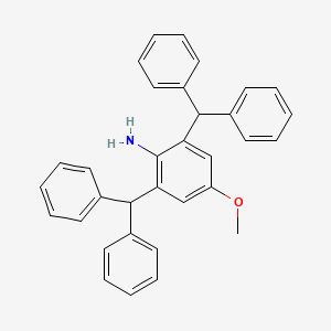 molecular formula C33H29NO B8243005 2,6-Dibenzhydryl-4-methoxyaniline 