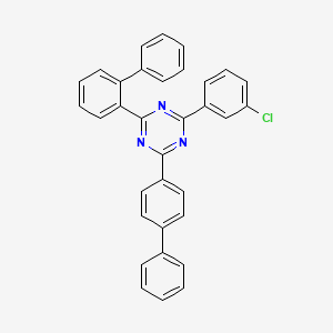 molecular formula C33H22ClN3 B8243010 2-([1,1'-Biphenyl]-2-yl)-4-([1,1'-biphenyl]-4-yl)-6-(3-chlorophenyl)-1,3,5-triazine 