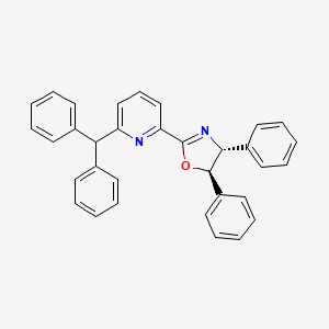 molecular formula C33H26N2O B8243032 (4R,5R)-2-(6-Benzhydrylpyridin-2-yl)-4,5-diphenyl-4,5-dihydrooxazole 