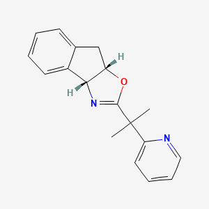 molecular formula C18H18N2O B8243037 (3aR,8aS)-2-(2-(Pyridin-2-yl)propan-2-yl)-8,8a-dihydro-3aH-indeno[1,2-d]oxazole 