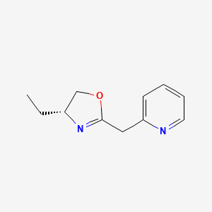 molecular formula C11H14N2O B8243048 (R)-4-Ethyl-2-(pyridin-2-ylmethyl)-4,5-dihydrooxazole 