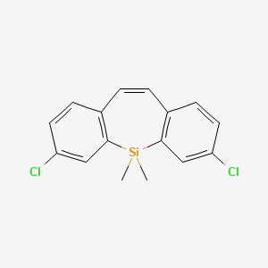 molecular formula C16H14Cl2Si B8243062 3,7-dichloro-5,5-diphenyl-5H-dibenzo[b,f]silepine 
