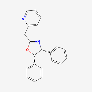 molecular formula C21H18N2O B8243066 (4R,5S)-4,5-Diphenyl-2-(pyridin-2-ylmethyl)-4,5-dihydrooxazole 