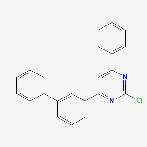 molecular formula C22H15ClN2 B8243106 4-Biphenyl-3-yl-2-chloro-6-phenyl-pyrimidine 