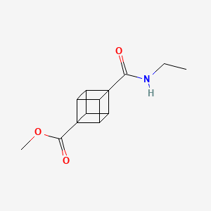 molecular formula C13H15NO3 B8243115 Methyl 4-(ethylcarbamoyl)cubane-1-carboxylate 