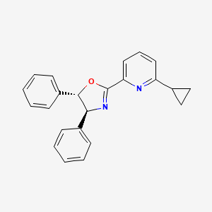 molecular formula C23H20N2O B8243155 (4S,5S)-2-(6-Cyclopropylpyridin-2-yl)-4,5-diphenyl-4,5-dihydrooxazole 