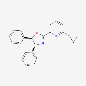 molecular formula C23H20N2O B8243157 (4R,5R)-2-(6-Cyclopropylpyridin-2-yl)-4,5-diphenyl-4,5-dihydrooxazole 